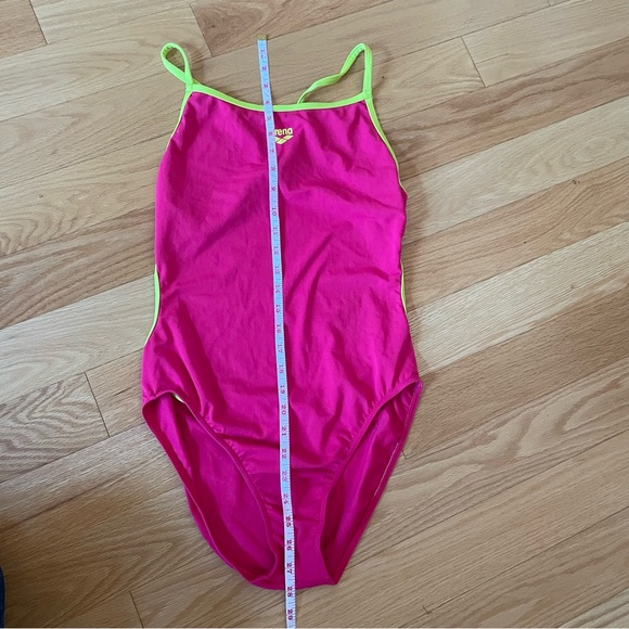 Arena maxlife one piece swimsuit - lace back - freak rose / soft green - 36 - Picture 8 of 9